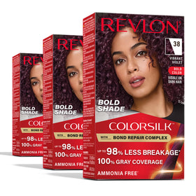 REVLON ColorSilk 38 Vibrant Violet hair color packaging front view