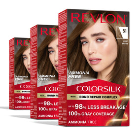REVLON ColorSilk 51 Light Brown hair color box front view