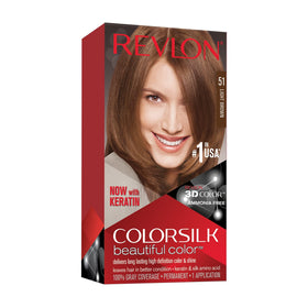 REVLON Colorsilk #51 Light Brown hair colour pack front view