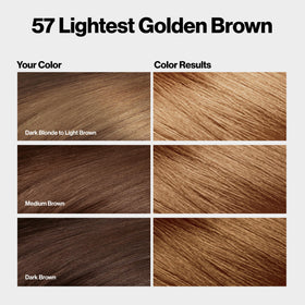 REVLON ColorSilk 57 Lightest Golden Brown hair color application instructions