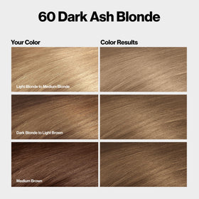REVLON ColorSilk 60 Dark Ash Blonde hair color application instructions