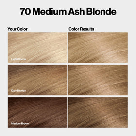 REVLON ColorSilk 70 Medium Ash Blonde hair color box side view