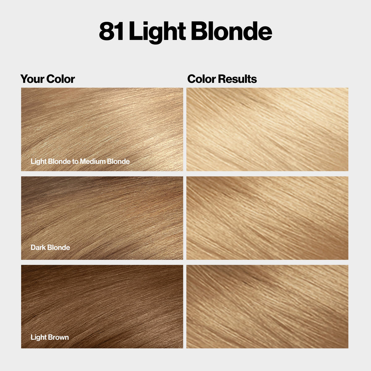REVLON ColorSilk 81 Light Blonde packaging side view