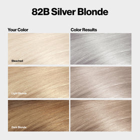 REVLON ColorSilk 82B Silver Blonde hair color application process
