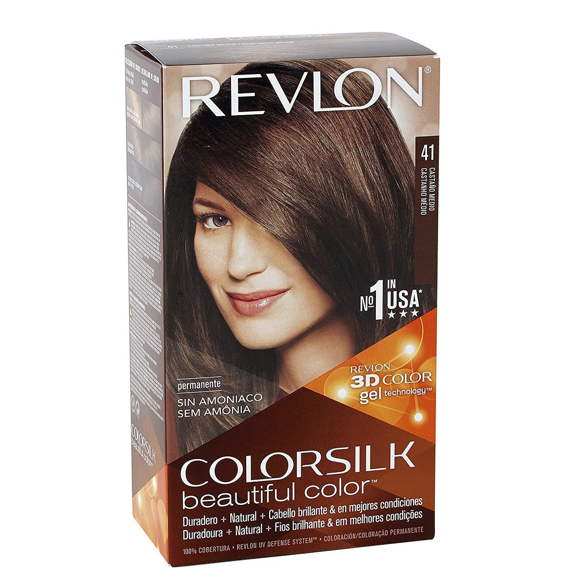 REVLON ColorSilk Beautiful Color 41 Medium Brown packaging front view
