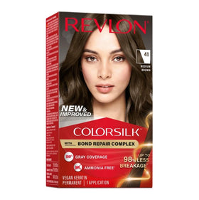 REVLON ColorSilk Beautiful Color 41 Medium Brown packaging side view