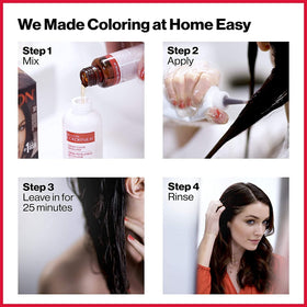 REVLON Colorsilk Beautiful Color Medium Golden Chestnut Brown application process