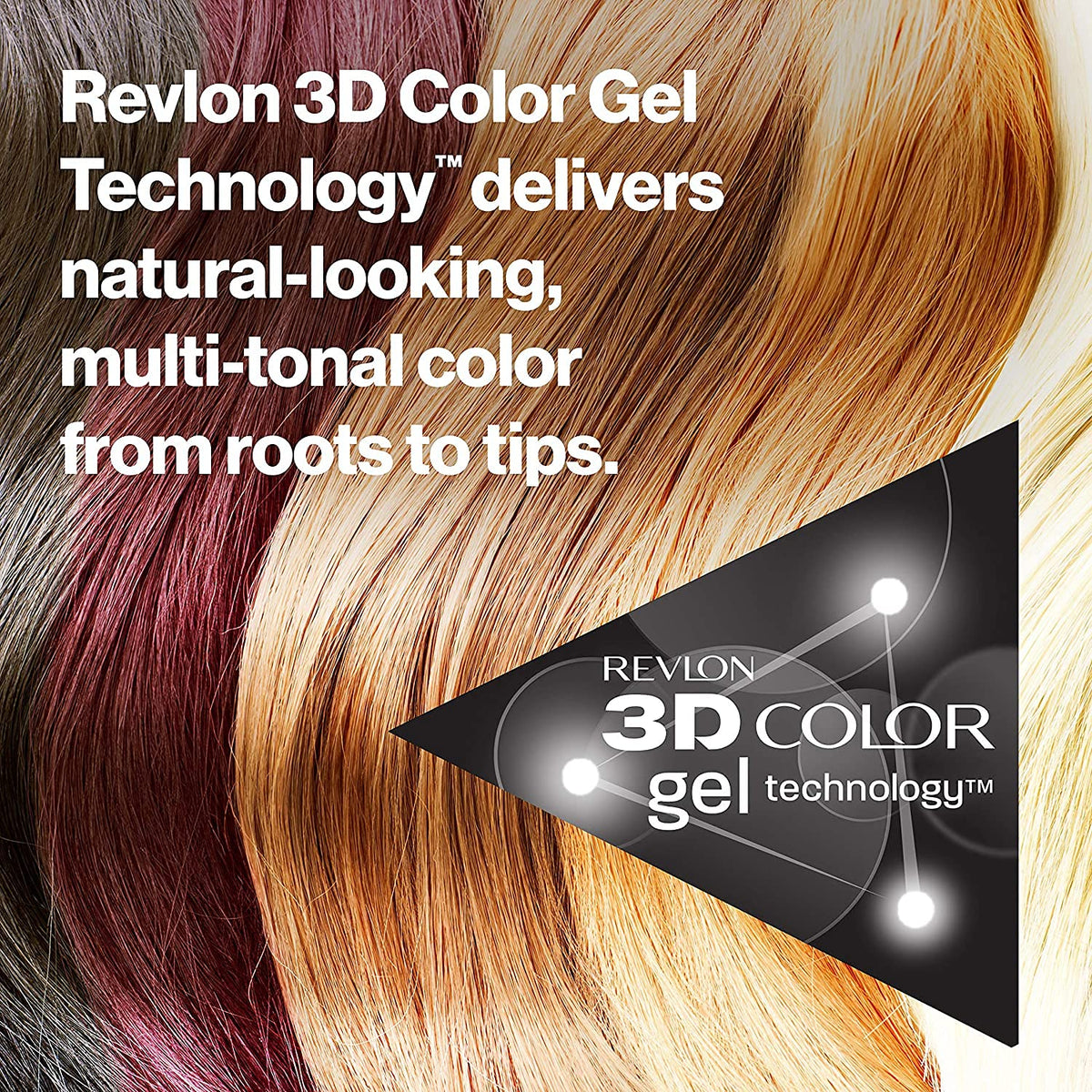 REVLON Colorsilk Beautiful Color Medium Golden Chestnut Brown before and after hair comparison