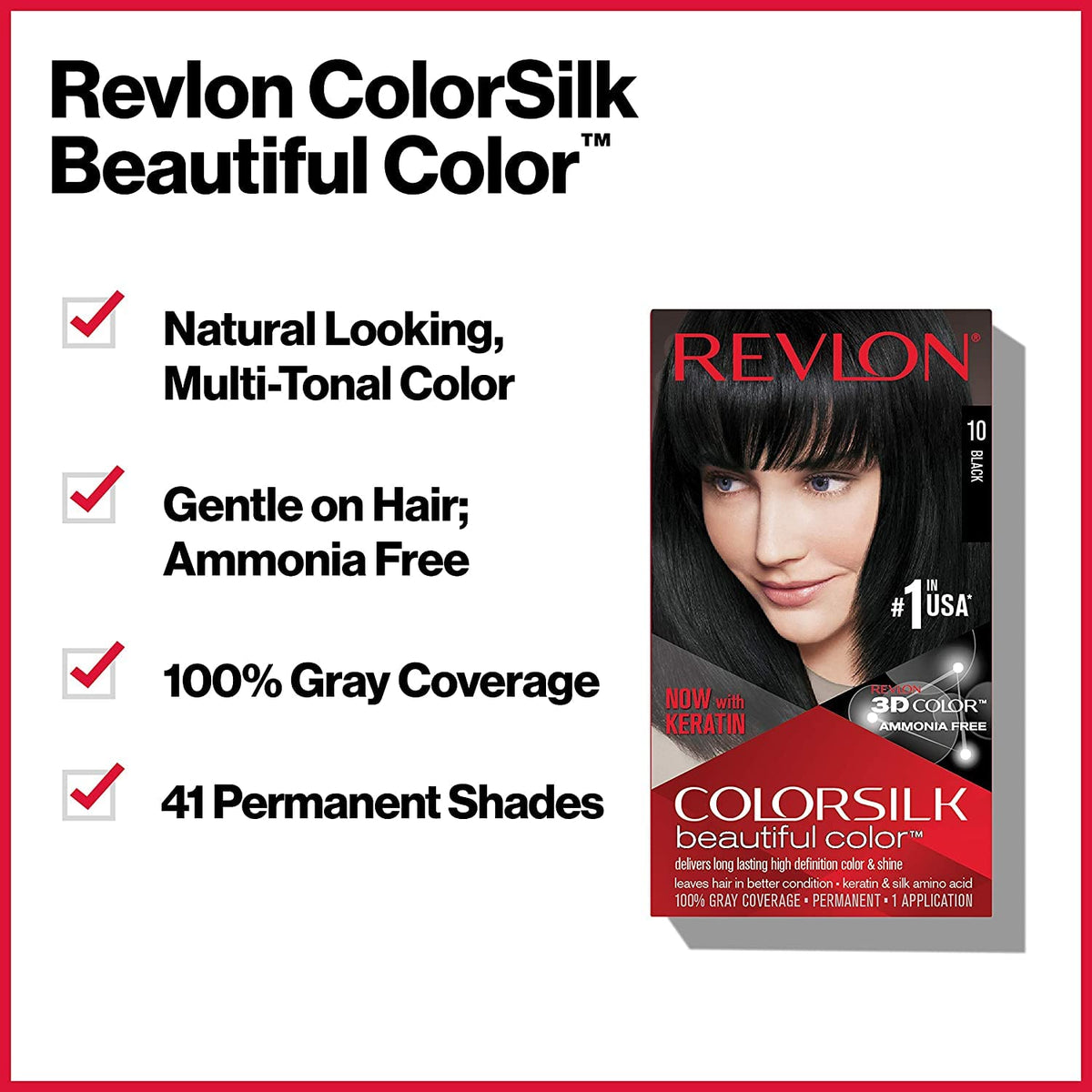 REVLON Colorsilk Beautiful Color Medium Golden Chestnut Brown hair colour swatch