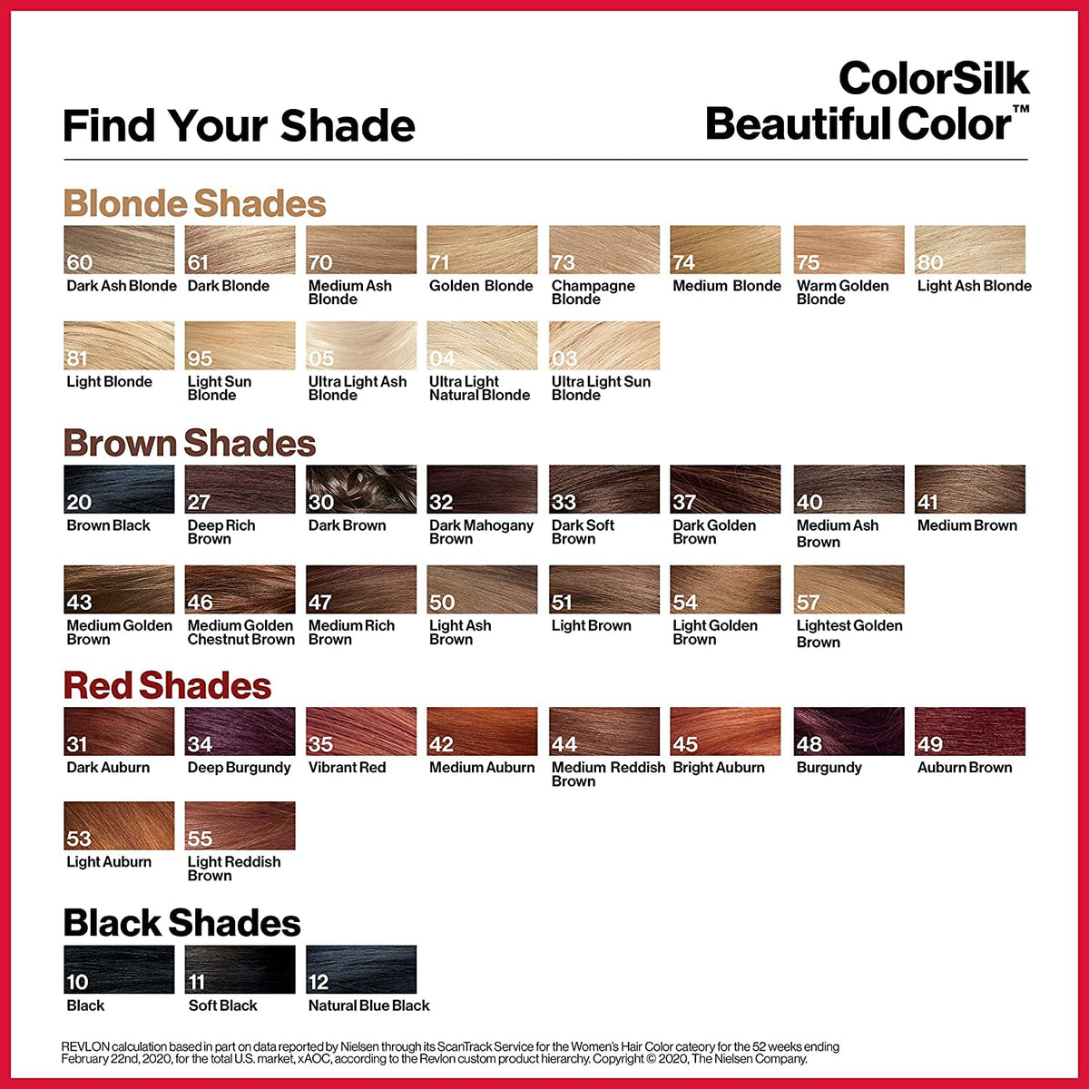 REVLON Colorsilk Beautiful Color Medium Golden Chestnut Brown hair texture after application
