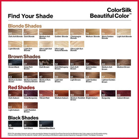 REVLON Colorsilk Beautiful Color Medium Golden Chestnut Brown hair texture after application