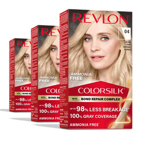 REVLON ColorSilk Bond Repair Hair Color 04 Ultra Light Natural Blonde packaging front view