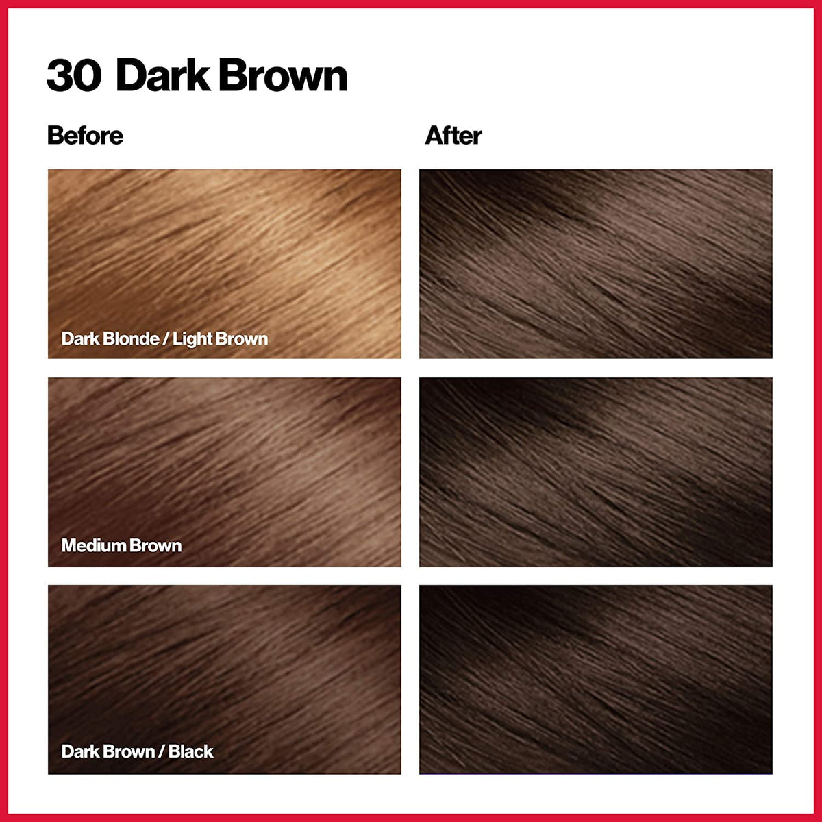 REVLON ColorSilk Hair Color 30 Dark Brown application instructions