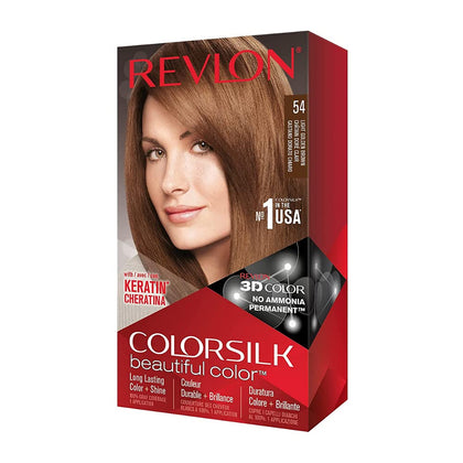 REVLON ColorSilk Hair Color 54 Light Golden Brown packaging front view