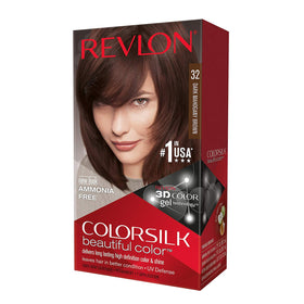REVLON ColorSilk Hair Color Dark Mahogany Brown front view