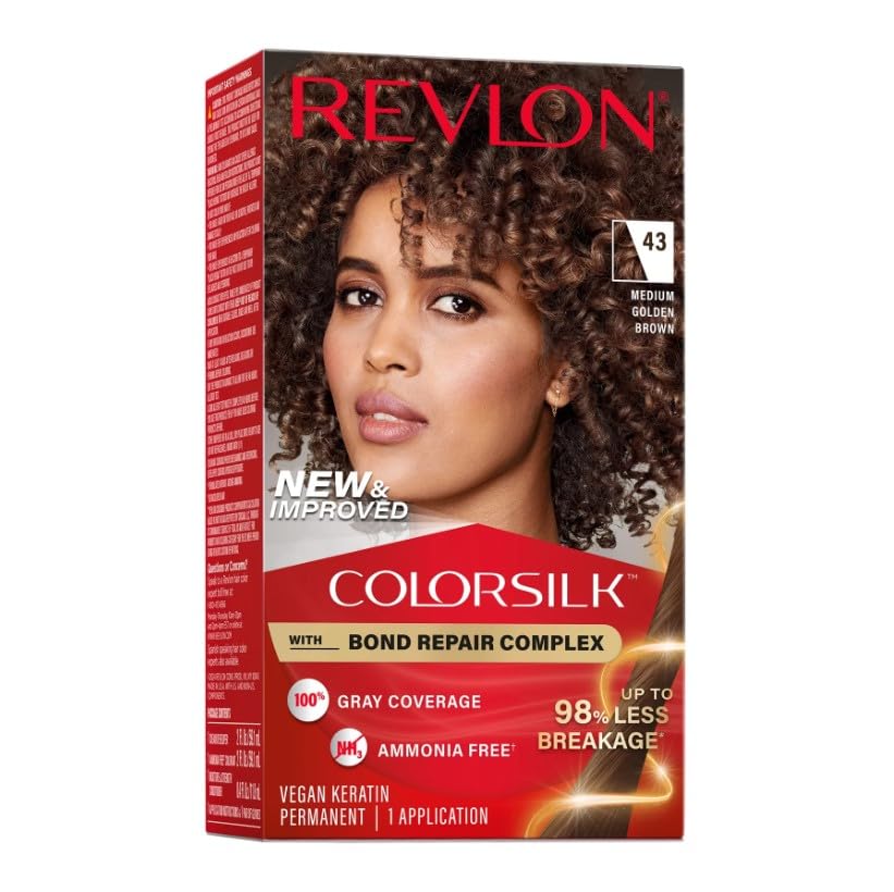 REVLON ColorSilk Hair Color Medium Golden Brown packaging