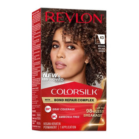 REVLON ColorSilk Hair Color Medium Golden Brown packaging