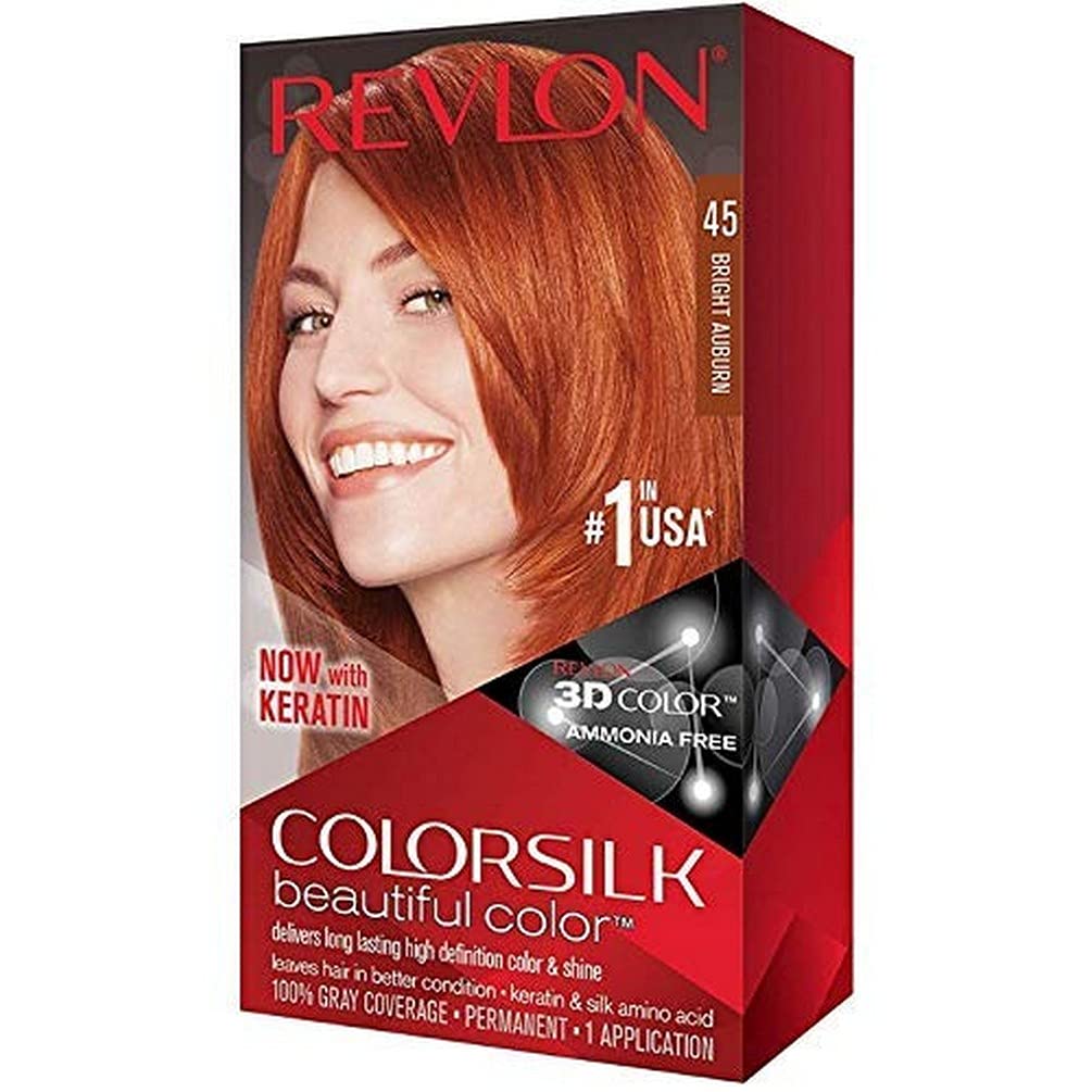 REVLON Colorsilk Haircolor Bright Auburn 4.4 oz pack of 3 front view