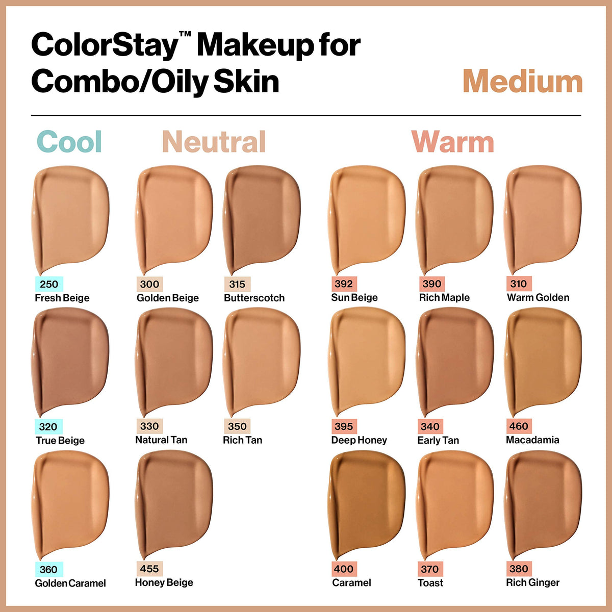 REVLON Colorstay Foundation in Toast, back view