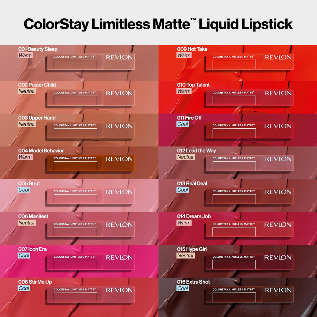 REVLON ColorStay Limitless Matte Lipstick 002 with makeup application tools
