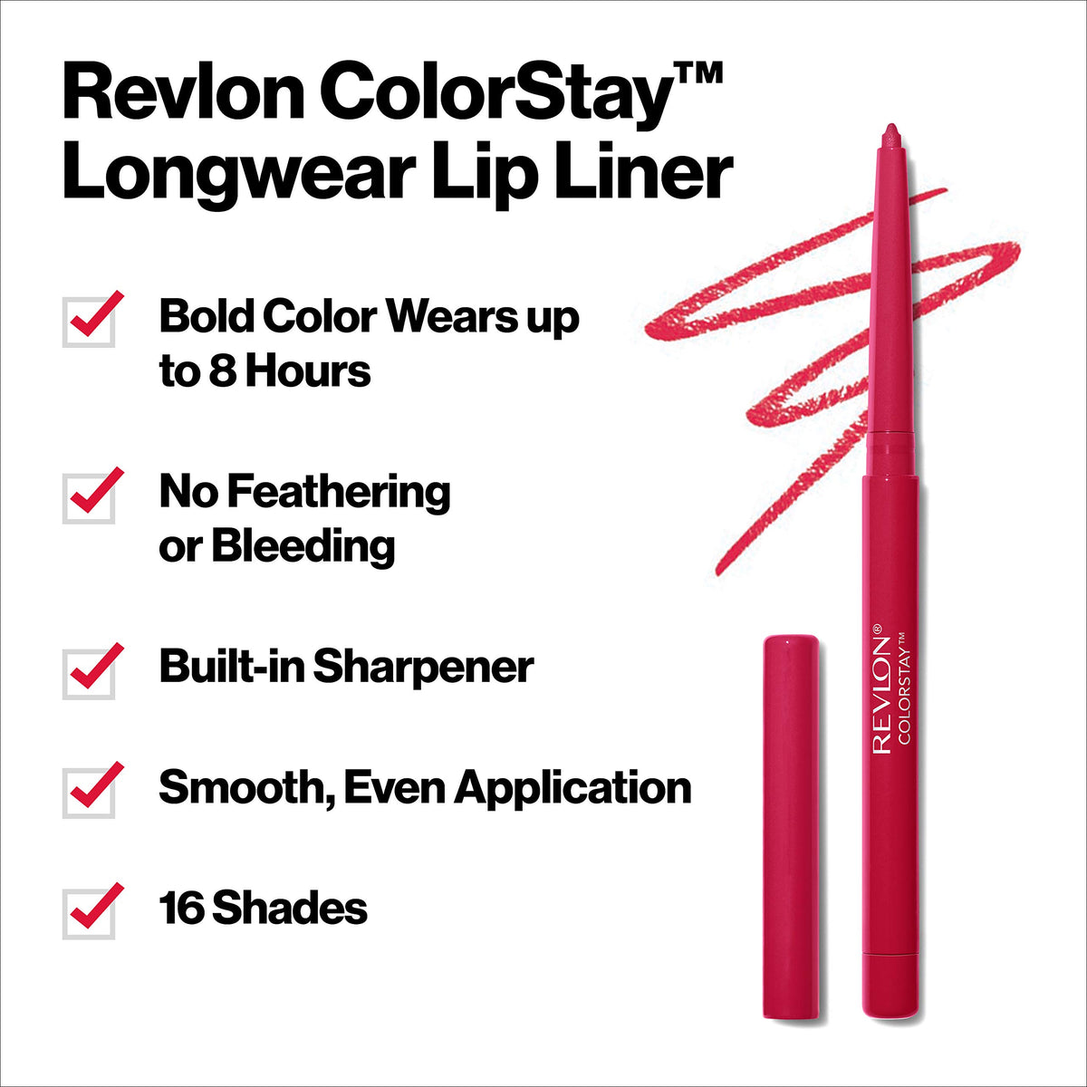 REVLON ColorStay Longwear Lip Liner 713 Ruby packaging