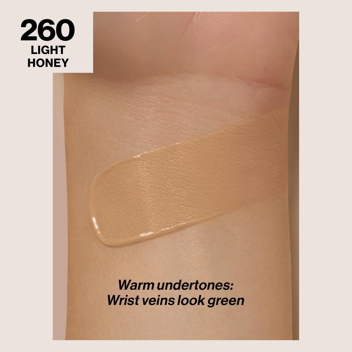 REVLON Colorstay Longwear Makeup 260 Light Honey bottle side view