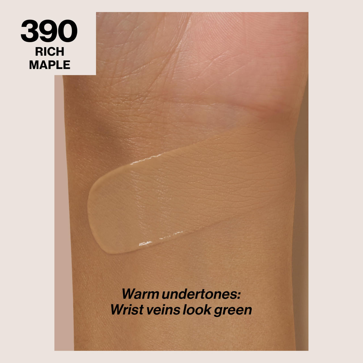 REVLON Colorstay Longwear Makeup 390 Rich Maple bottle side view