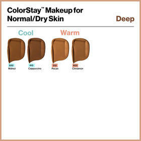 REVLON Colorstay Longwear Makeup 500 Walnut on vanity