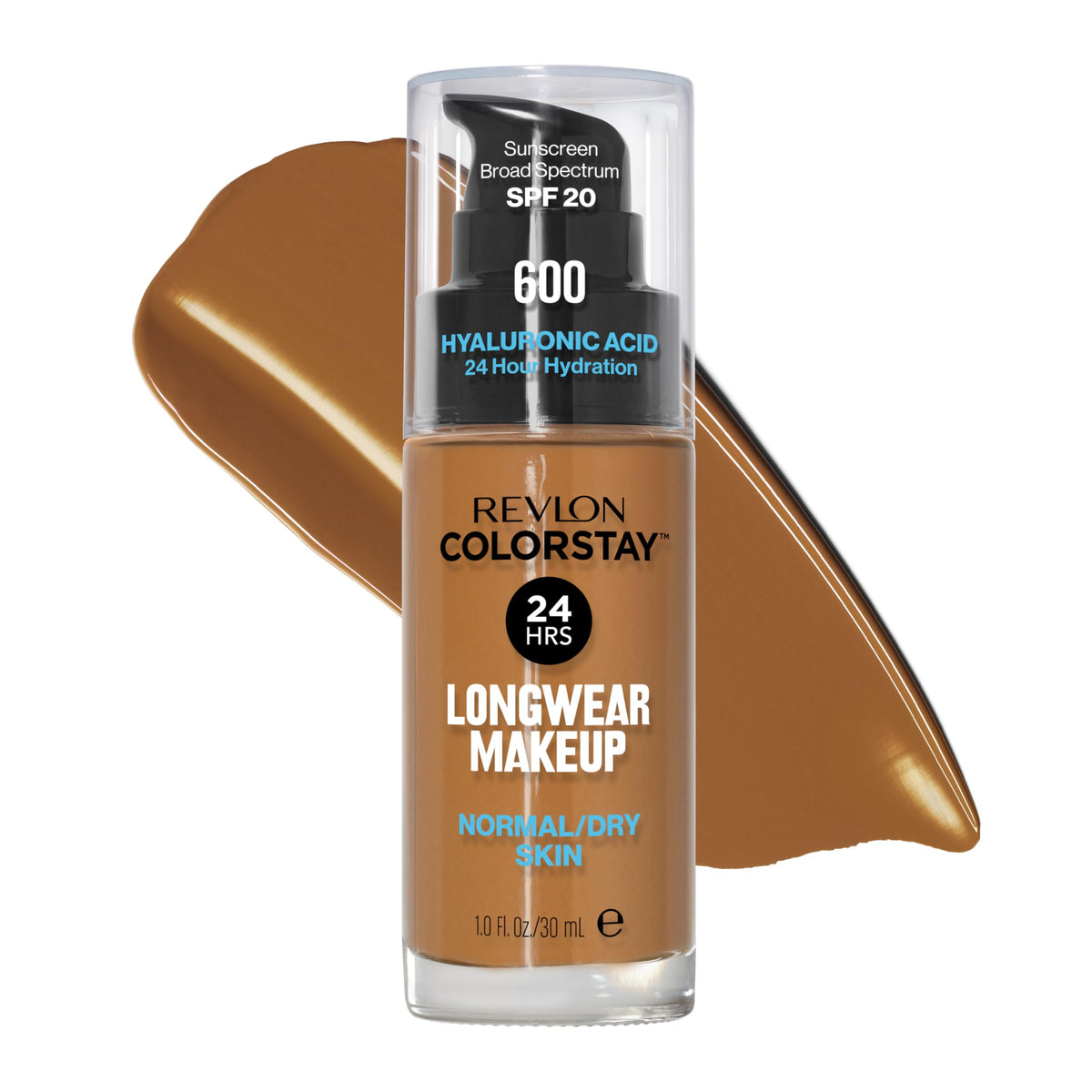 REVLON Colorstay Longwear Makeup 600 Cinnamon front view