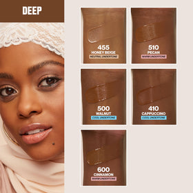 REVLON Colorstay Longwear Makeup 600 Cinnamon with makeup accessories