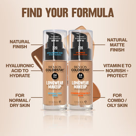 REVLON ColorStay Longwear Makeup in use on model