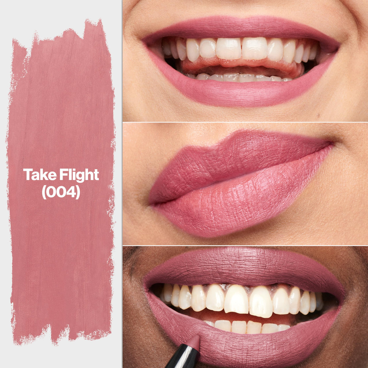 REVLON ColorStay Matte Lite Lipstick Crayon 004 Take Flight side view