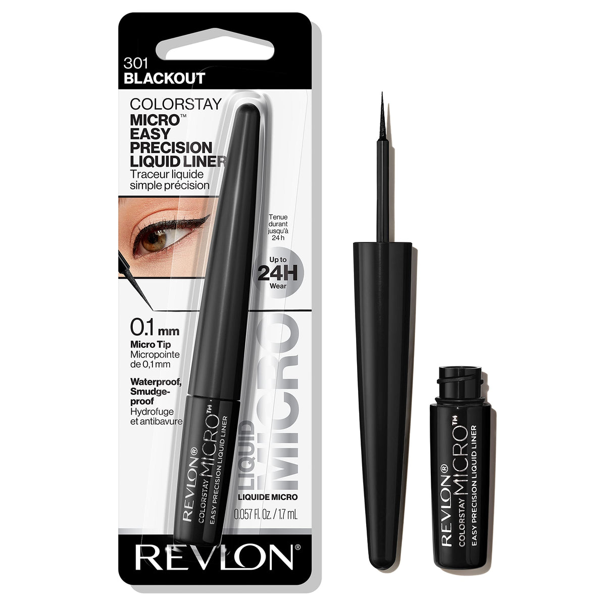 REVLON ColorStay Micro Easy Precision Liquid Liner 301 Blackout front view