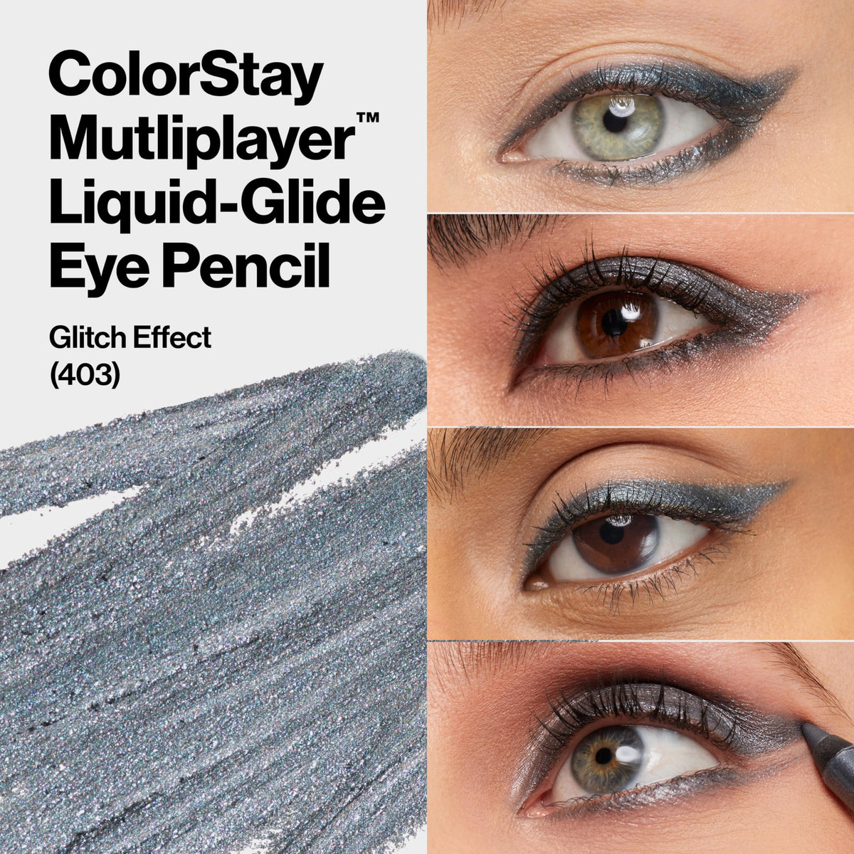 REVLON ColorStay Multiplayer Eye Pencil 403 Glitch Effect swatch on skin
