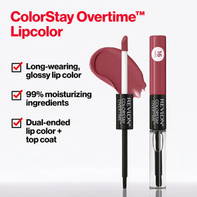 REVLON ColorStay Overtime Lipcolor 340 Eternally Tan with glossy top coat