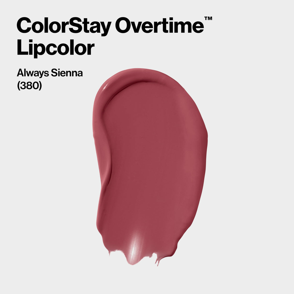 REVLON ColorStay Overtime Lipcolor 380 Always Sienna top coat close-up
