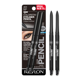 REVLON ColorStay Pencil Waterproof Eyeliner 2 pack front view