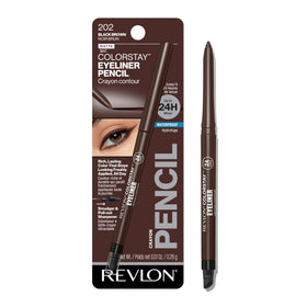 REVLON ColorStay Pencil Waterproof Eyeliner 202 Black Brown front view