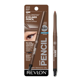REVLON ColorStay Pencil Waterproof Eyeliner 203 Brown front view