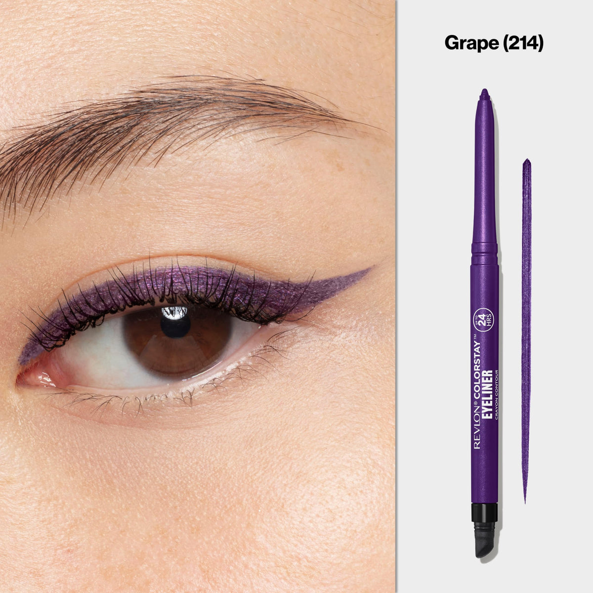 REVLON ColorStay Pencil Waterproof Eyeliner 214 Grape smudger detail