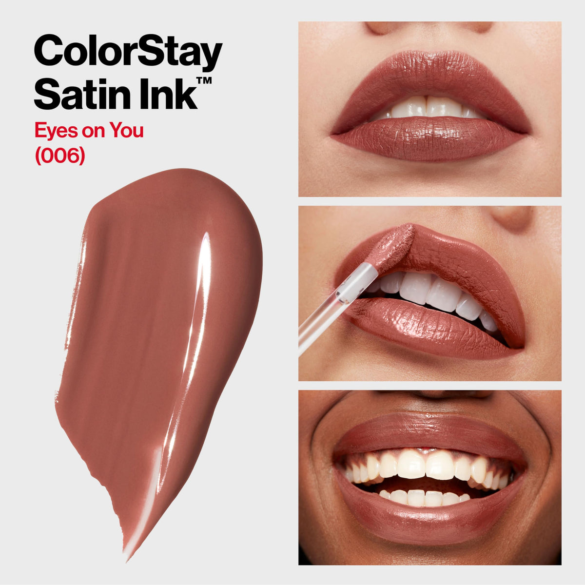 REVLON ColorStay Satin Ink Lipstick 006 Eyes on You applicator close-up