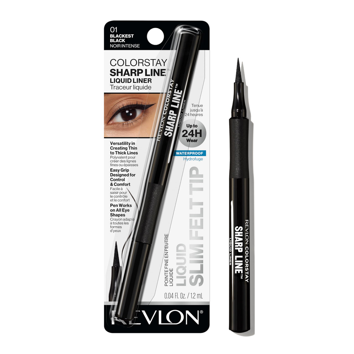 REVLON ColorStay Sharp Line Liquid Eyeliner in Blackest Black front view