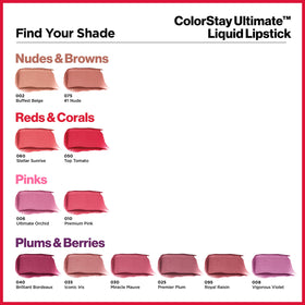 REVLON ColorStay Ultimate Liquid Lipstick Miracle Mauve with makeup accessories