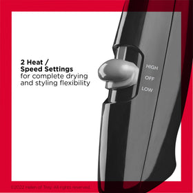 REVLON Compact Hair Dryer showing two heat settings