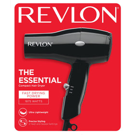 REVLON Compact Hair Dryer with removable end-cap for easy cleaning