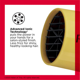 Revlon Compact Ionic Travel Hair Dryer side view showing controls