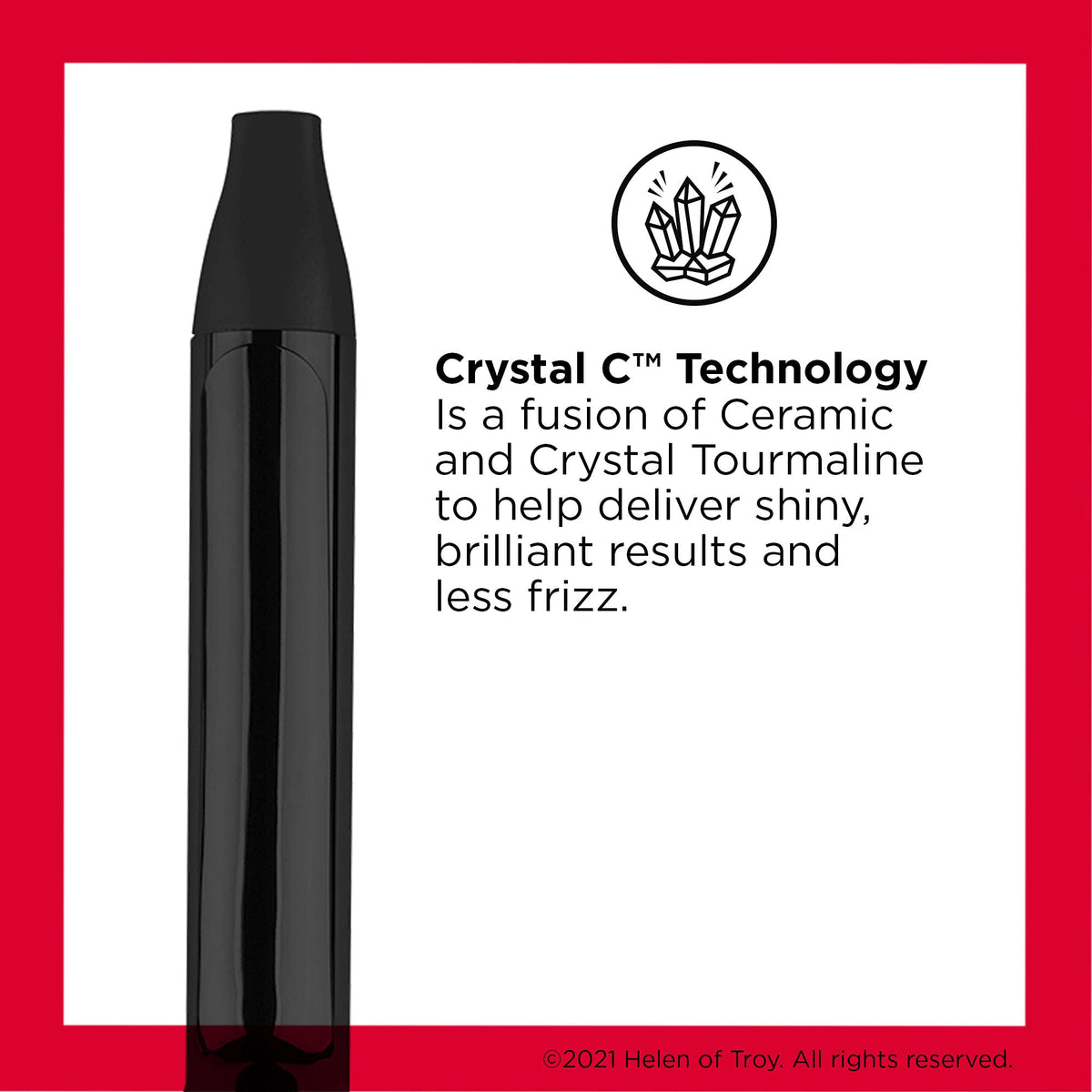 REVLON Crystal C Hair Curling Iron 1 inch barrel close-up