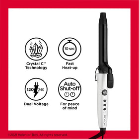 REVLON Crystal C Hair Curling Iron in use styling hair