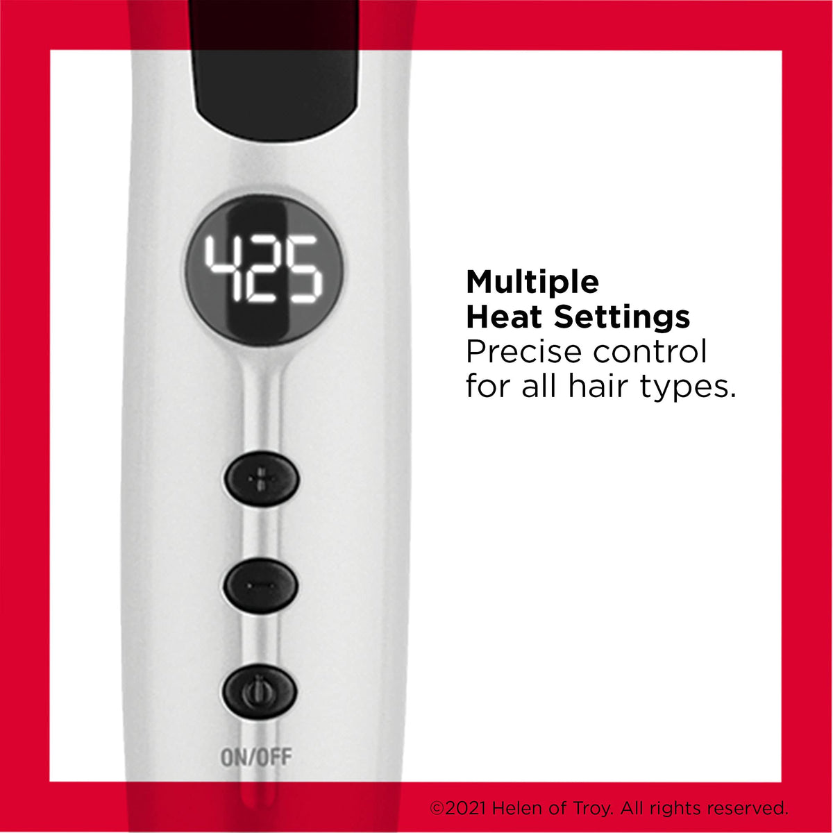 REVLON Crystal C Hair Curling Iron LCD display