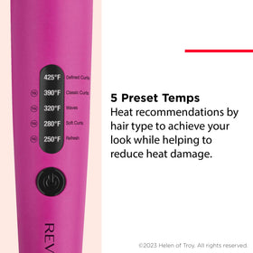 REVLON Easy Heat curling iron ceramic tourmaline barrel